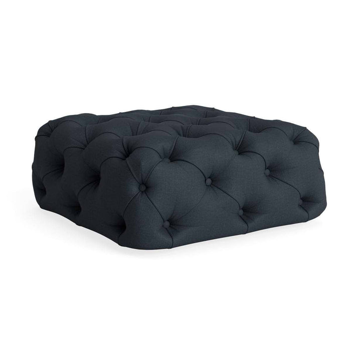 Sarnia Ottoman Nordic Blue Cotton Linen