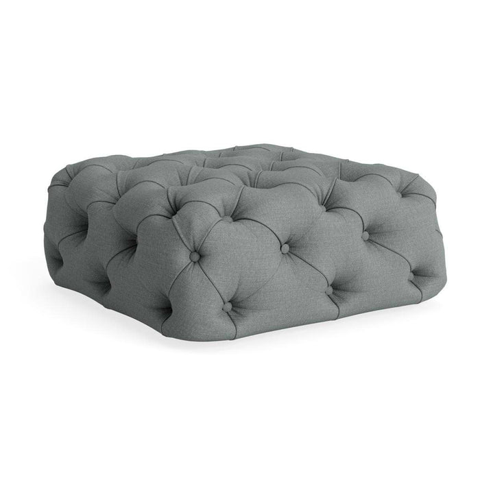 Sarnia Ottoman â€“ Pewter Cotton Linen