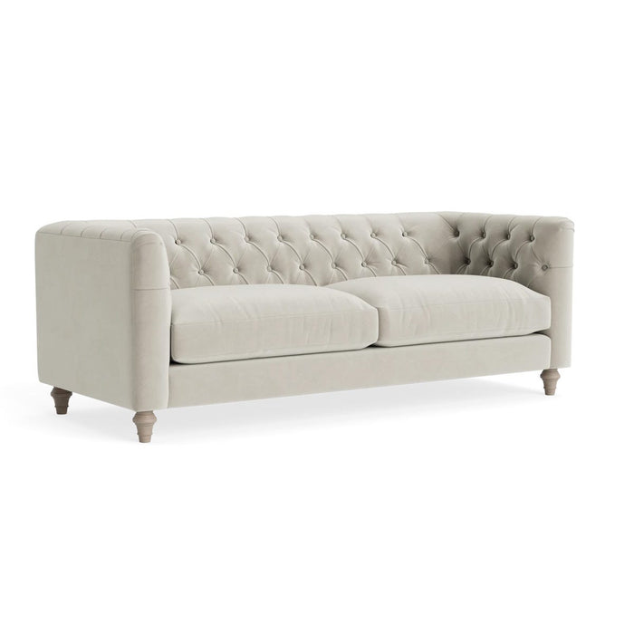 Sarnia Three Seater Sofa â€“ Silver Velvet