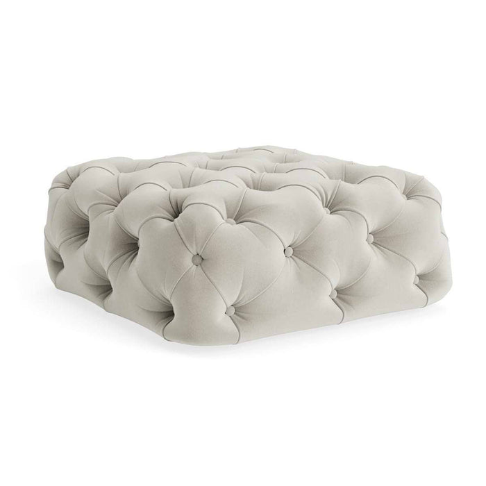 Sarnia Ottoman â€“ Silver Velvet