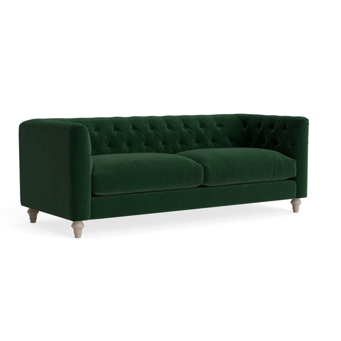 Sarnia Three Seater Sofa Forest Green Velvet