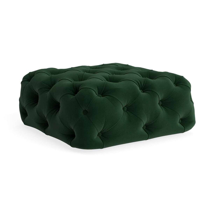 Sarnia Ottoman â€“ Forest Green Velvet