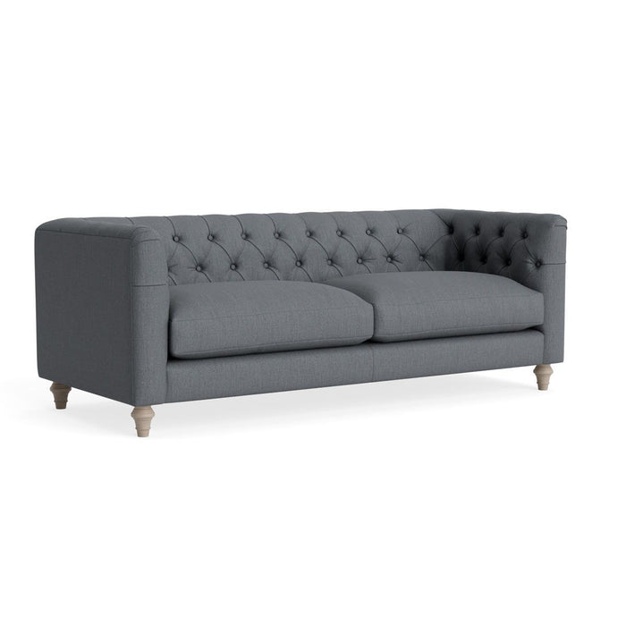 Sarnia Three Seater Sofa â€“ Slate Blue Herringbone
