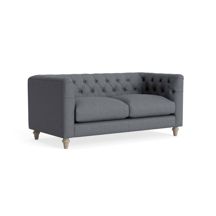 Sarnia Two Seater Sofa â€“ Slate Blue Herringbone