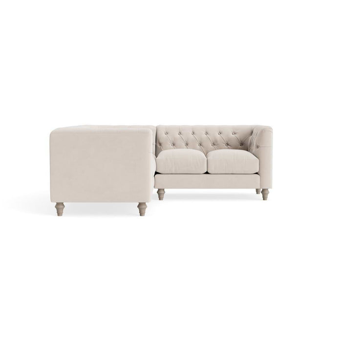 Sarnia Corner Sofa Chalk Velvet
