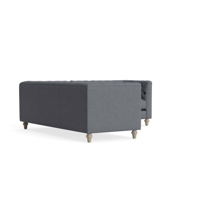 Sarnia Corner Sofa â€“ Slate Blue Herringbone