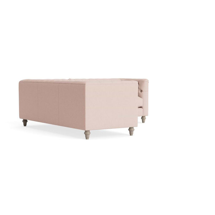 Sarnia Corner Sofa â€“ Soft Blush Herringbone
