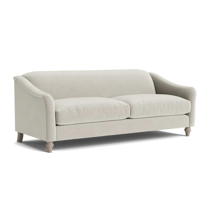 Assan Three Seater Sofa Silver Velvet