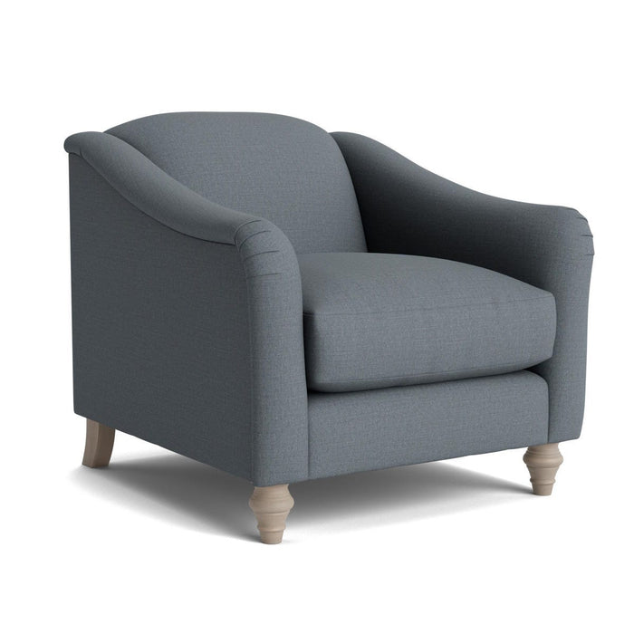 Assan Armchair Ã¢â‚¬â€œ Pebble Blue Cotton Linen