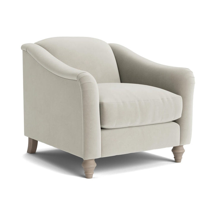 Assan Armchair Ã¢â‚¬â€œ Silver Velvet