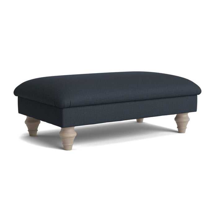 Assan Ottoman ƒ¢¢‚¬¢€œ Nordic Blue Cotton Linen