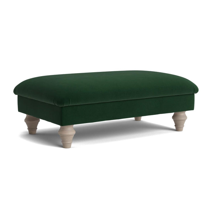 Assan Ottoman Ã¢â‚¬â€œ Forest Green Velvet