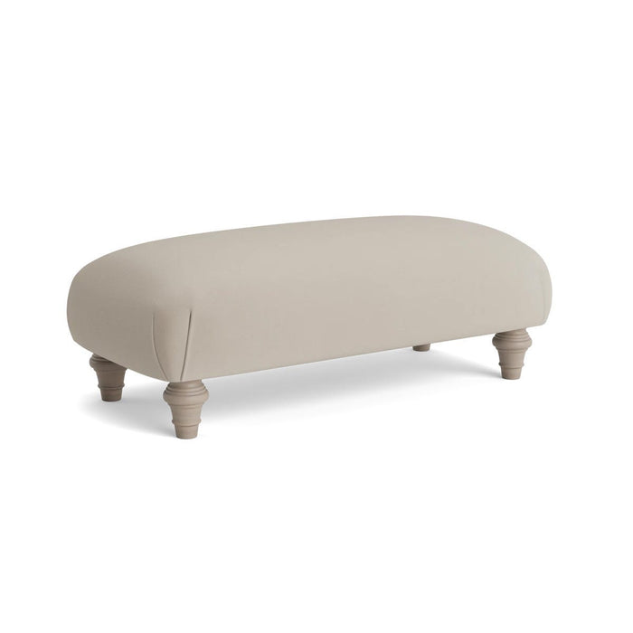 Artes Ottoman Soft Grey Opulent Cotton Velvet