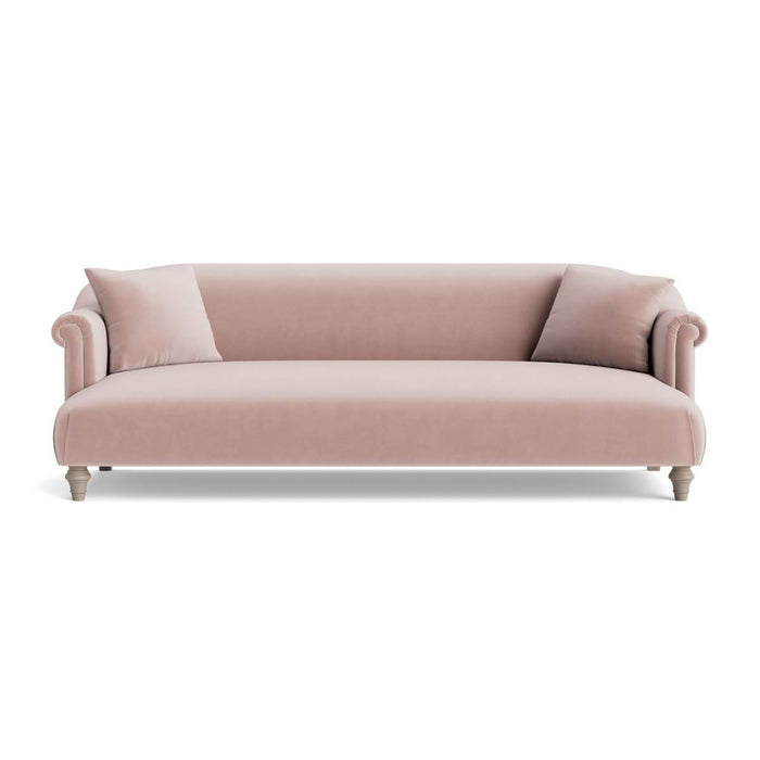 Artes Three Seater Sofa Delicate Rose Opulent Cotton Velvet