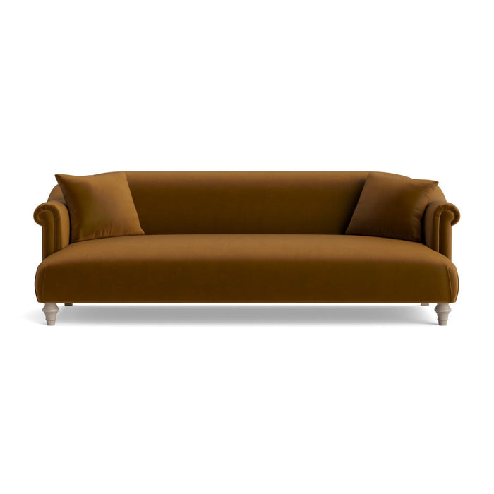 Artes Three Seater Sofa â€“ Tobacco Opulent Cotton Velvet