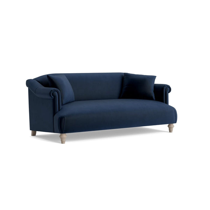 Artes Two Seater Sofa Navy Opulent Cotton Velvet