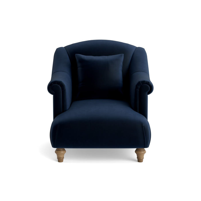 Artes Armchair â€“ Navy Opulent Cotton Velvet