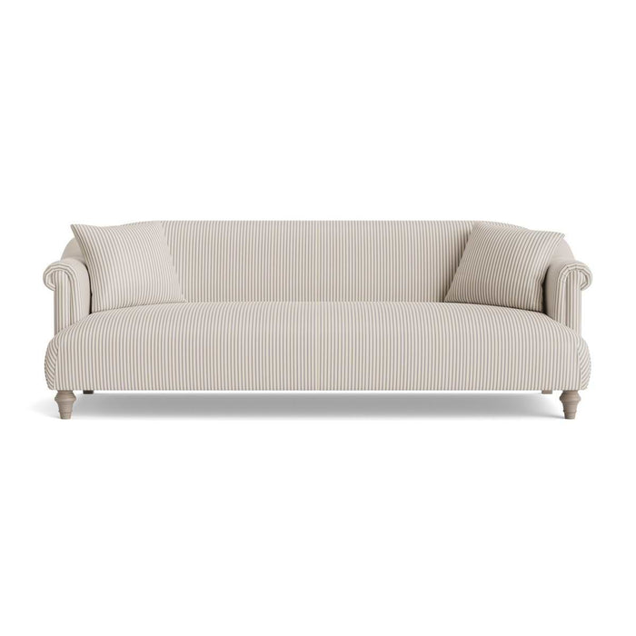 Artes Three Seater Sofa â€“ Dusky Blue Cotton Stripe