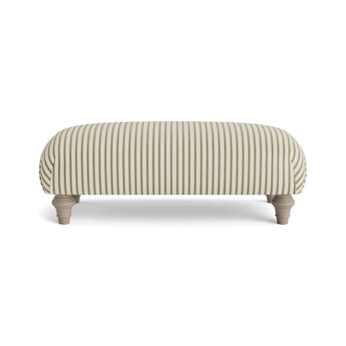 Artes Ottoman â€“ Eucalyptus Wide Cotton Stripe