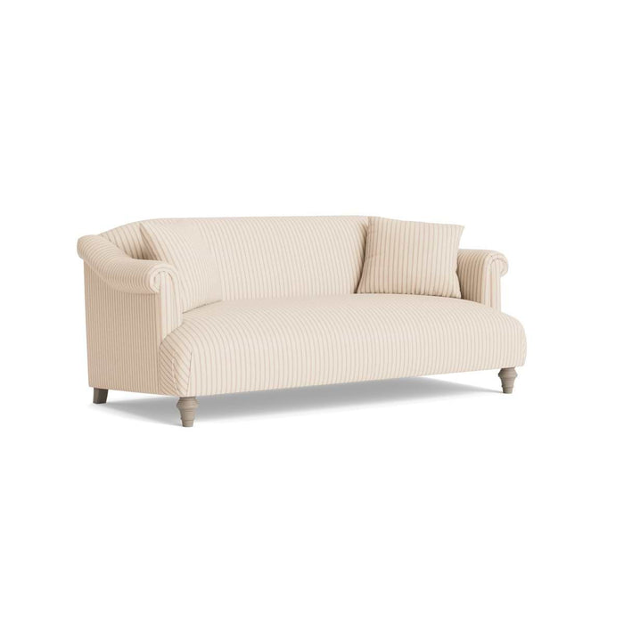 Artes Two Seater Sofa â€“ Warm Sand Wide Cotton Stripe
