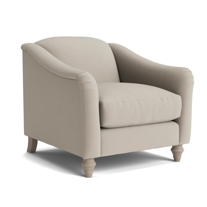 Assan Armchair â€“ Soft Grey Opulent Cotton Velvet