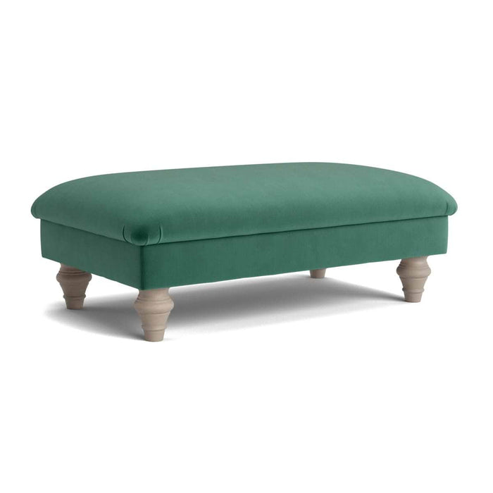 Assan Ottoman â€“ Evergreen Opulent Cotton Velvet