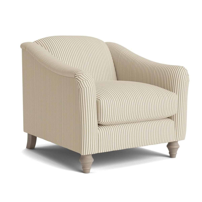 Assan Armchair â€“ Eucalyptus Cotton Stripe