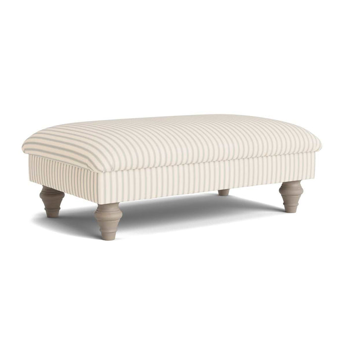 Assan Ottoman â€“ Soft Eau De Nil Wide Cotton Stripe