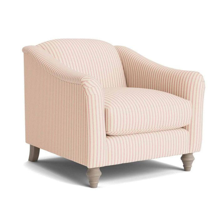 Assan Armchair Peony Wide Cotton Stripe