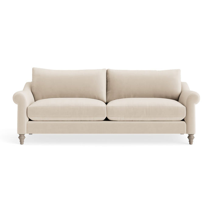 Kalmar Three Seater Sofa â€“ Seashell Opulent Cotton Velvet