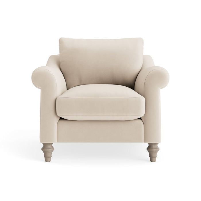 Kalmar Armchair Seashell Opulent Cotton Velvet