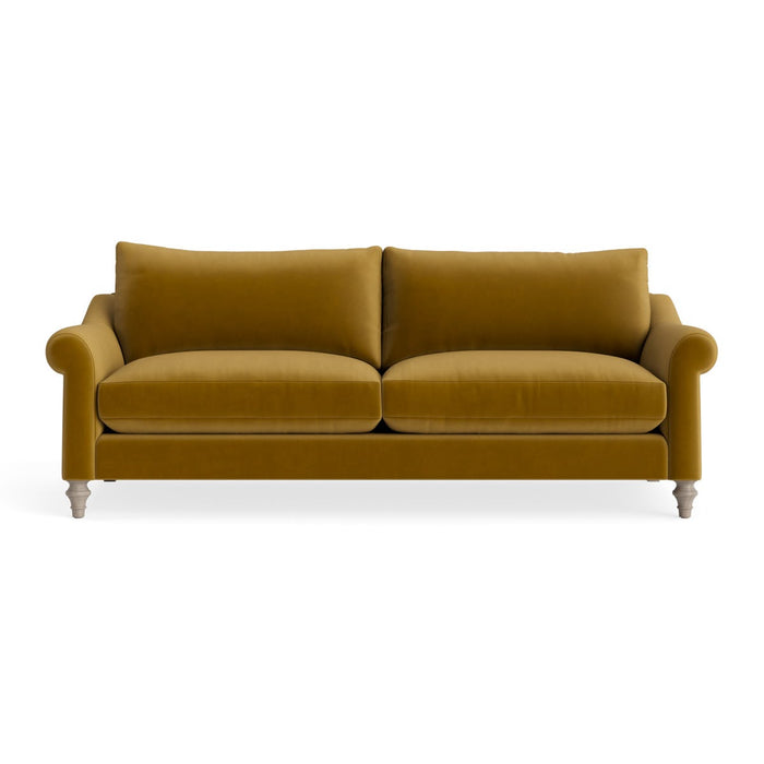 Kalmar Three Seater Sofa Cumin Opulent Cotton Velvet