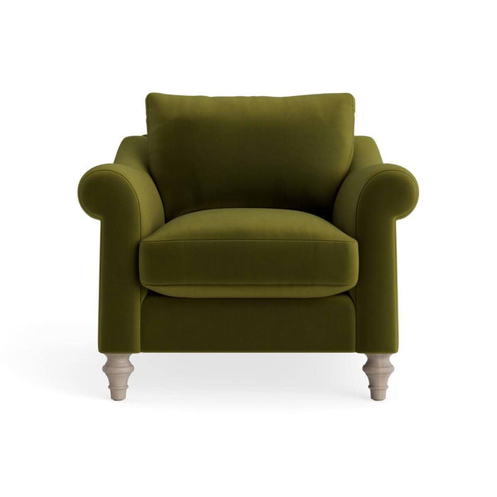 Kalmar Armchair â€“ Cardamom Opulent Cotton Velvet