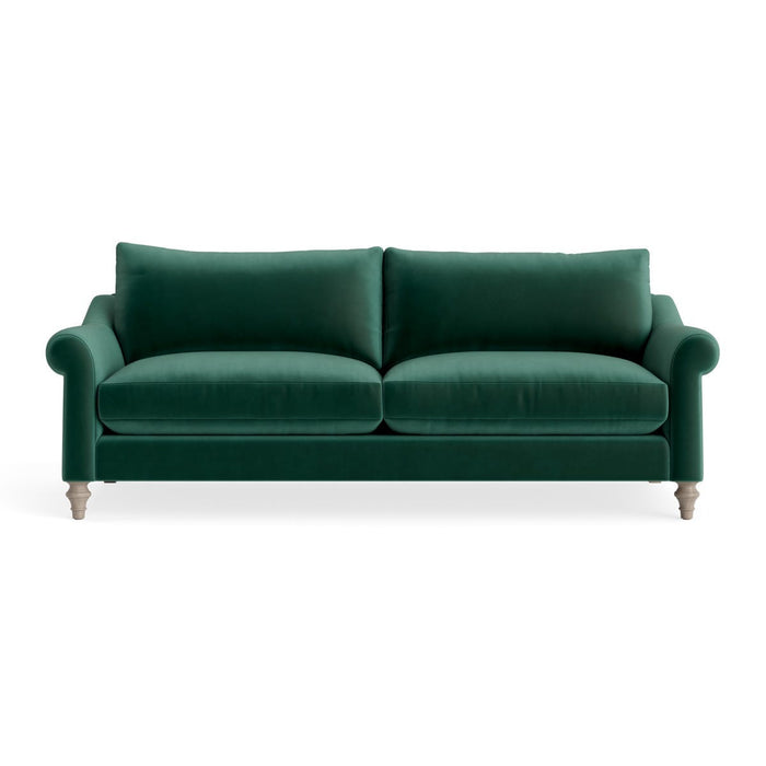 Kalmar Three Seater Sofa â€“ Evergreen Opulent Cotton Velvet