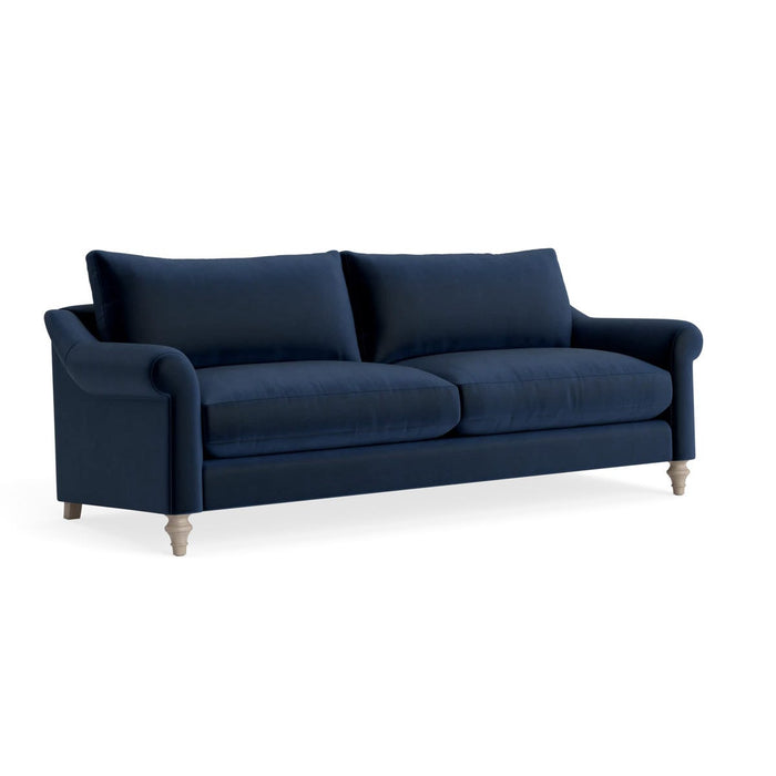 Kalmar Three Seater Sofa Navy Opulent Cotton Velvet
