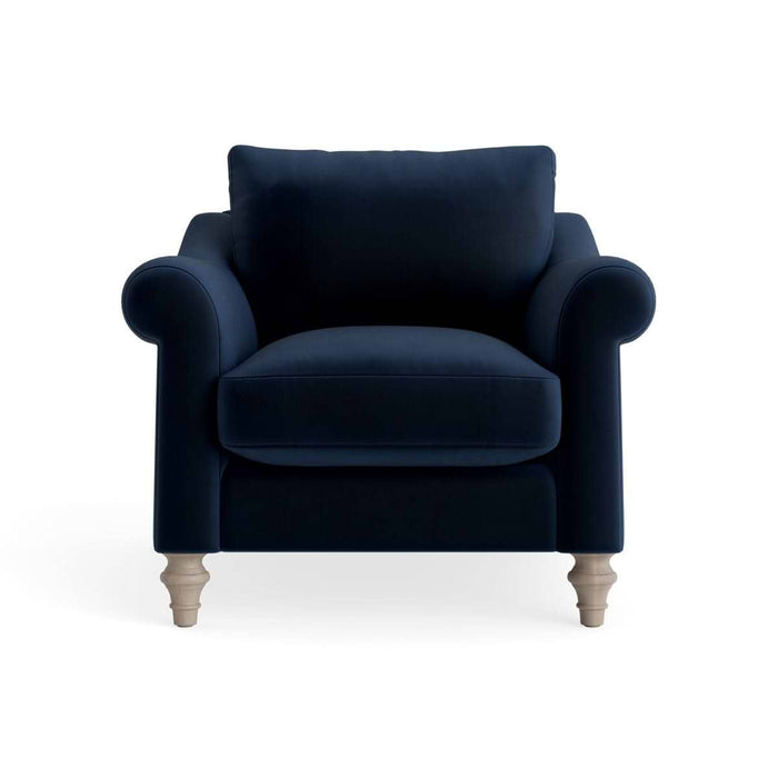 Kalmar Armchair Navy Opulent Cotton Velvet
