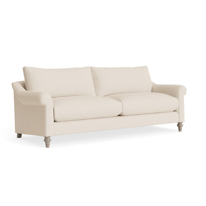 Kalmar Three Seater Sofa Soft Eau De Nil Cotton Stripe