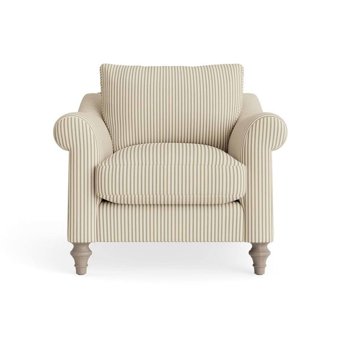 Kalmar Armchair Eucalyptus Cotton Stripe