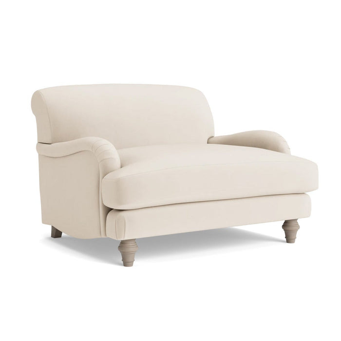 Reine Loveseat â€“ Seashell Opulent Cotton Velvet