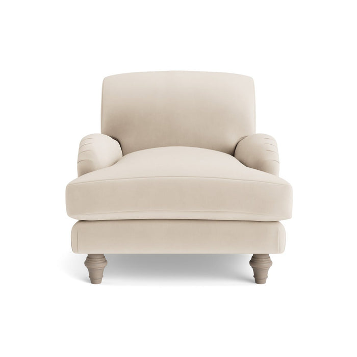 Reine Arm Chair â€“ Seashell Opulent Cotton Velvet