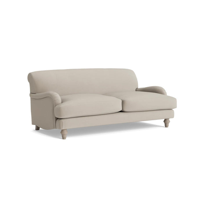 Reine Two Seater Sofa â€“ Soft Grey Opulent Cotton Velvet