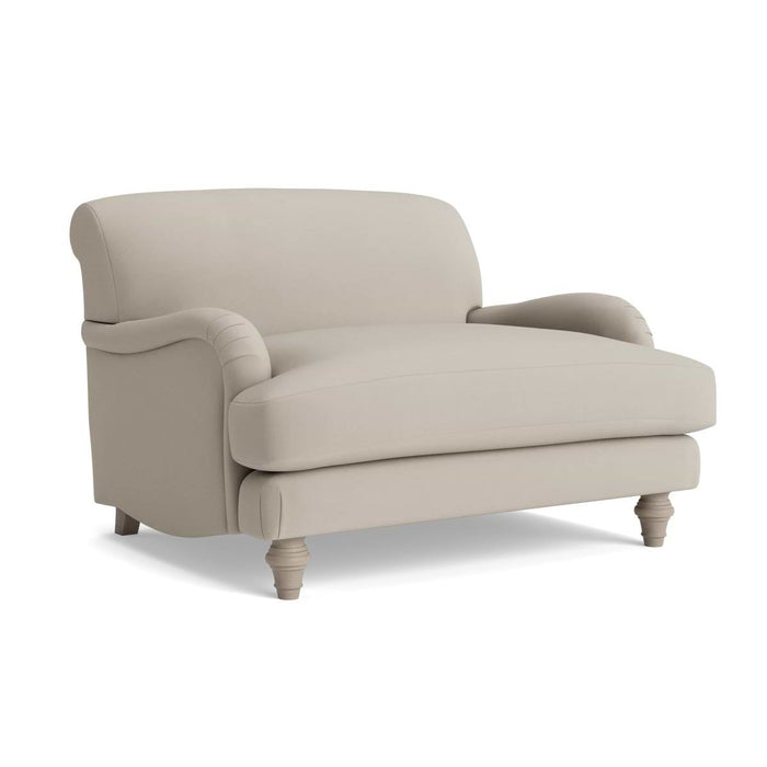 Reine Loveseat â€“ Soft Grey Opulent Cotton Velvet