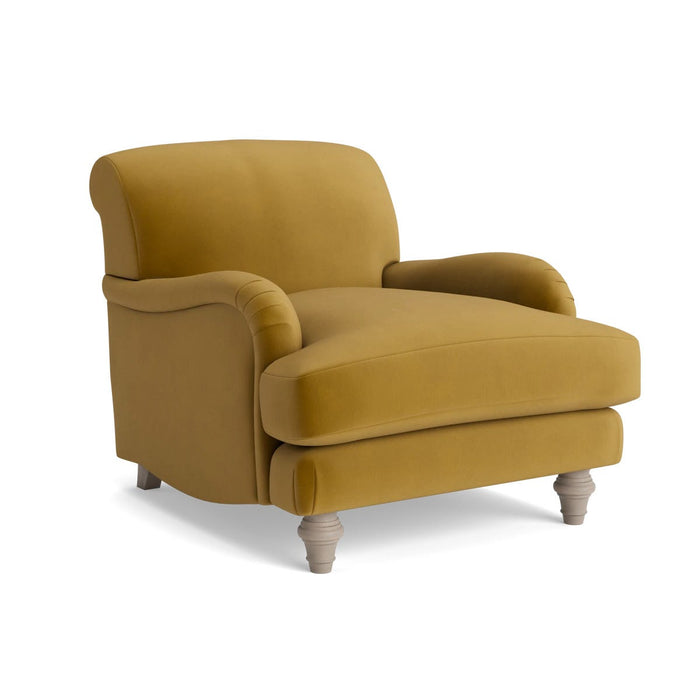 Reine Arm Chair â€“ Cumin Opulent Cotton Velvet