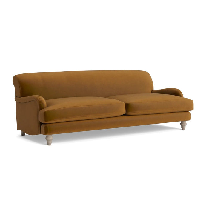 Reine Three Seater Sofa â€“ Tobacco Opulent Cotton Velvet