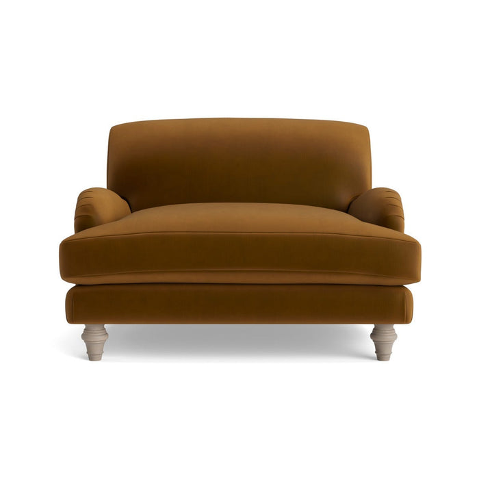 Reine Loveseat Tobacco Opulent Cotton Velvet