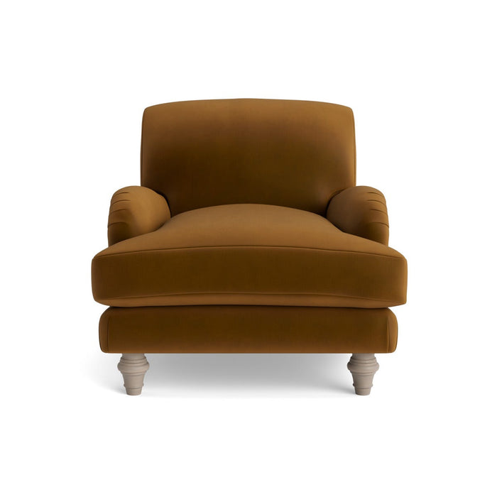 Reine Arm Chair â€“ Tobacco Opulent Cotton Velvet