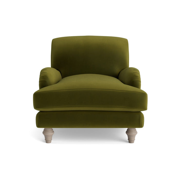 Reine Arm Chair Cardamom Opulent Cotton Velvet