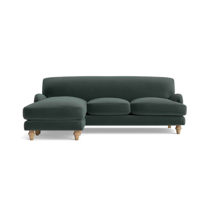 Reine Chaise Left Hand Facing Sofa - Agave Opulent Cotton Velvet
