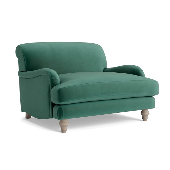 Reine Loveseat â€“ Evergreen Opulent Cotton Velvet