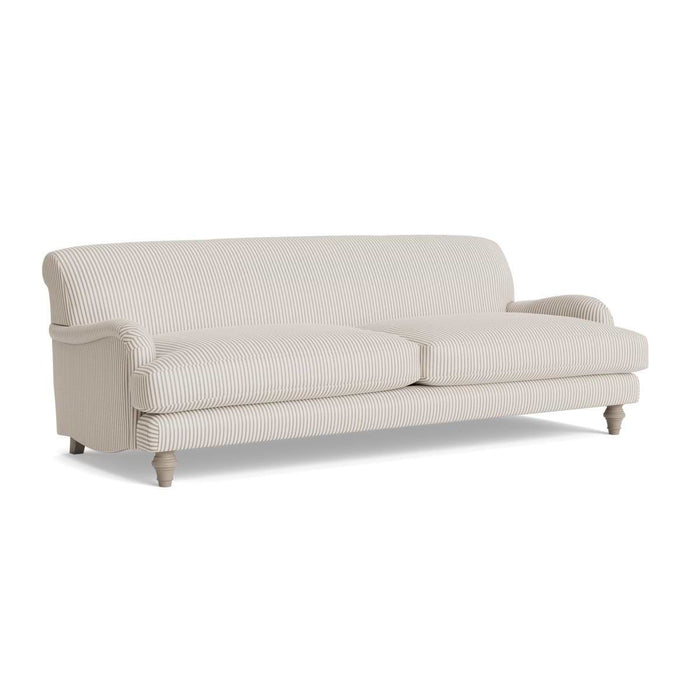 Reine Three Seater Sofa â€“ Dusky Blue Cotton Stripe